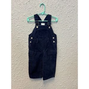 All Mine Baby's Corduroy Navy Overalls Size 12 Months 100% Cotton Vintage